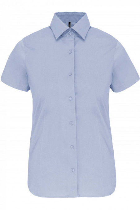 Chemise coton / élasthanne manches courtes femme
