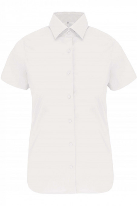 Chemise coton / élasthanne manches courtes femme