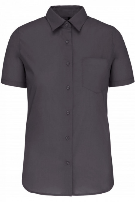 Chemise popeline manches courtes femme