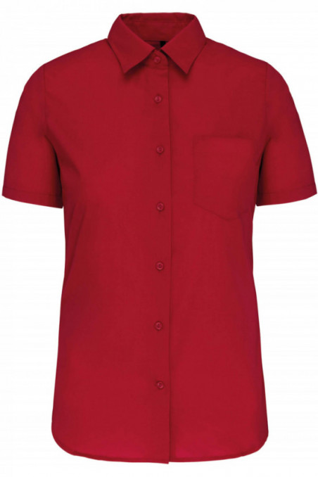 Chemise popeline manches courtes femme