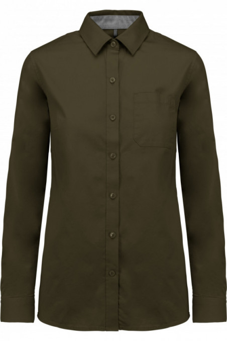 Chemise coton Nevada manches longues femme