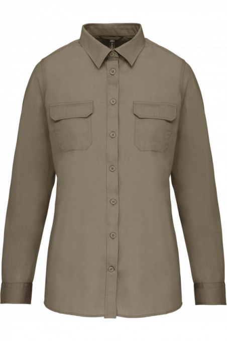 Chemise safari manches longues femme