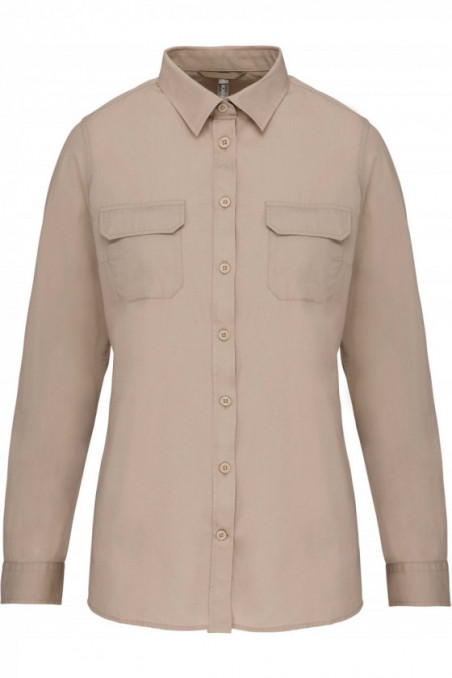 Chemise safari manches longues femme