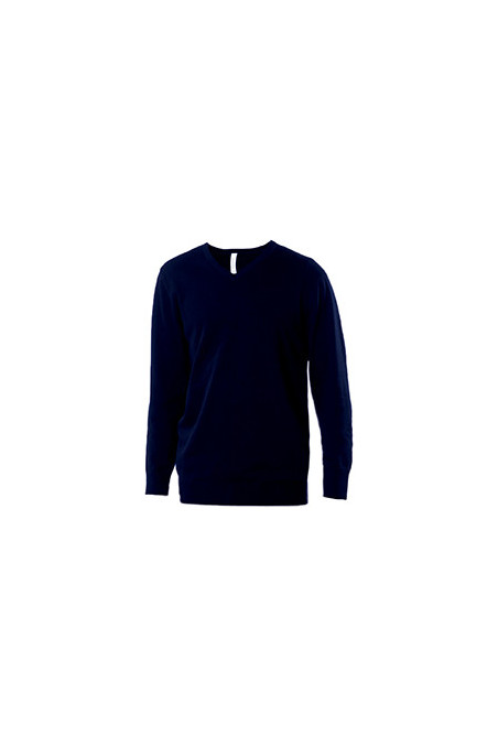 Pull col V homme