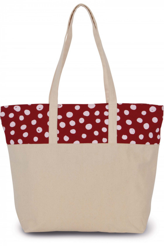 Sac shopping motif pois