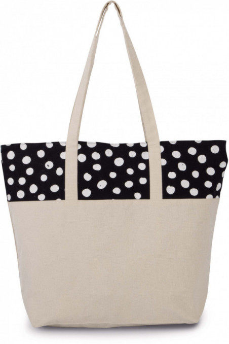 Sac shopping motif pois