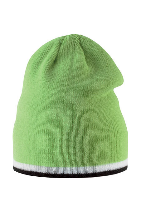 BONNET ENFANT AVEC BANDE BICOLORE CONTRASTÉE
