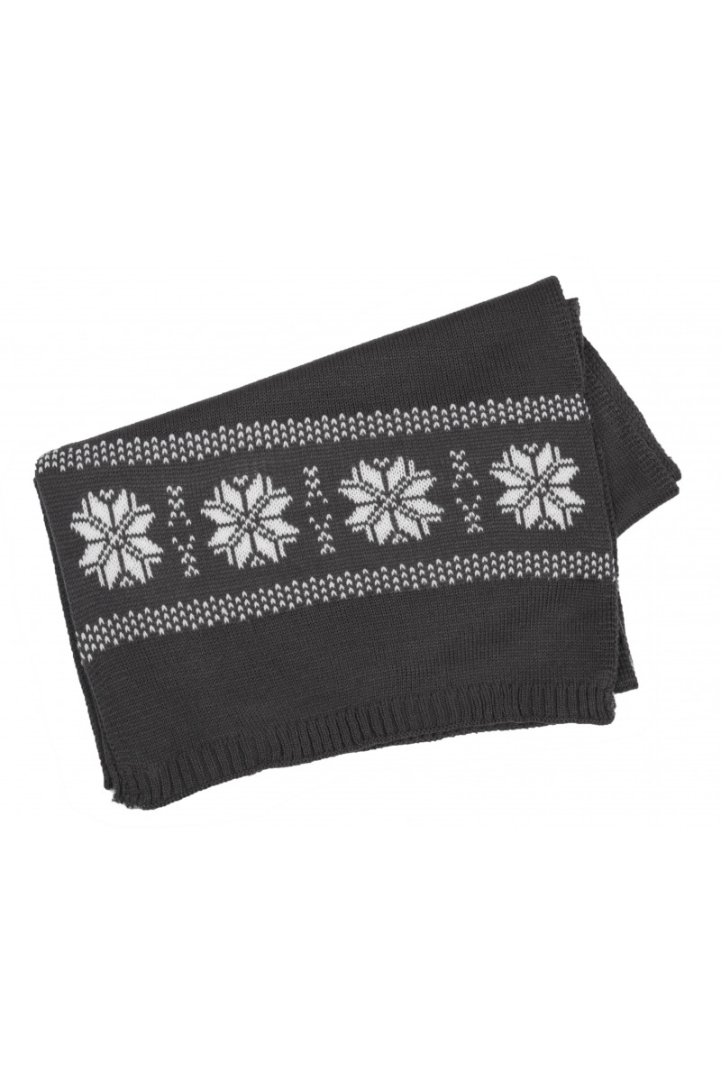 Echarpe de Noël tricotée motif étoiles