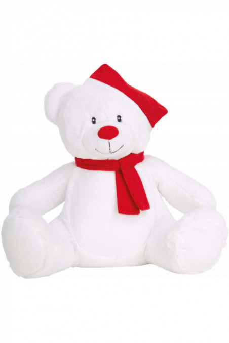 Peluche zippée ours de Noël