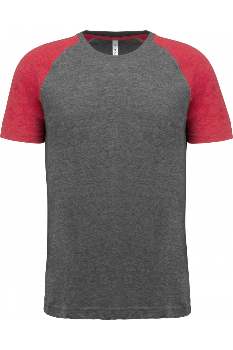 T-shirt triblend bicolore sport manches courtes unisexe