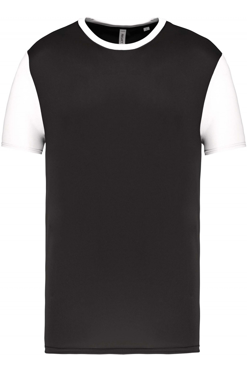 Maillot manches courtes bicolore unisexe
