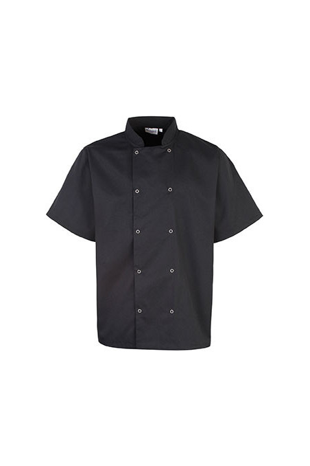 Veste de cuisine manches courtes à boutons pression
