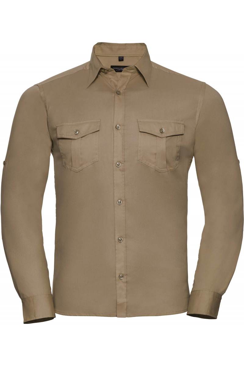 CHEMISE HOMME MANCHES LONGUES TWILL ROLL-UP