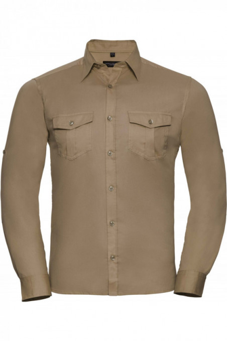 CHEMISE HOMME MANCHES LONGUES TWILL ROLL-UP