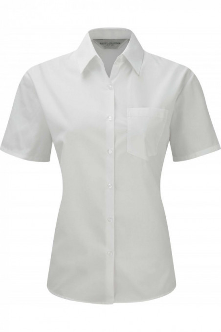 Chemise femme popeline polycoton manches courtes