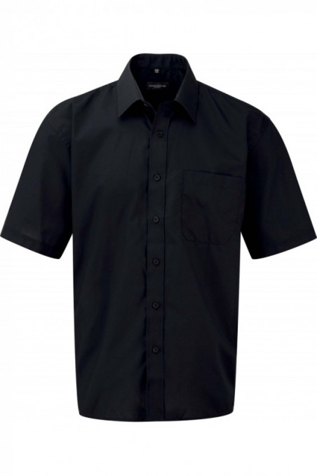 Chemise homme popeline polycoton manches courtes