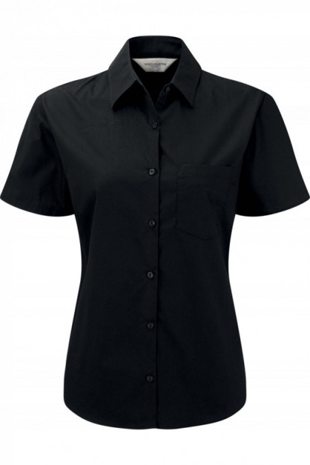 CHEMISE FEMME POPELINE PUR COTON MANCHES COURTES