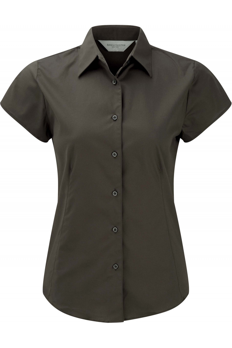 CHEMISE FITTÉE FEMME MANCHES COURTES