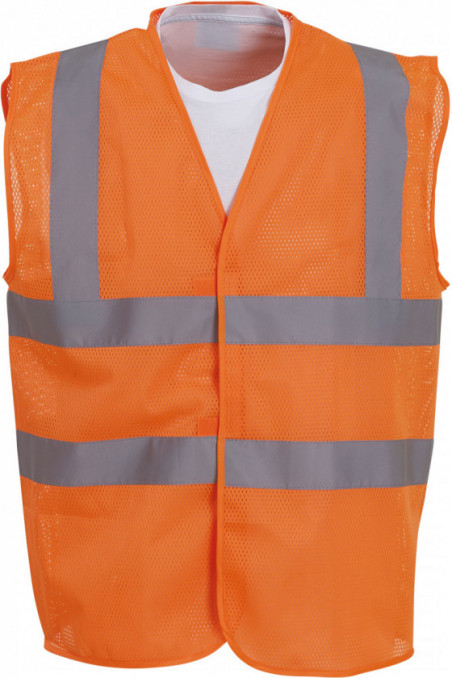 Gilet haute visibilité à maille ajourée recyclée