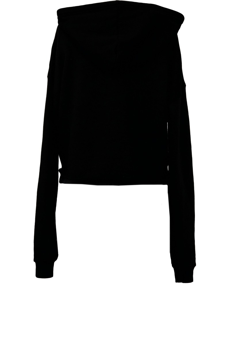 Sweat-shirt crop à capuche femme